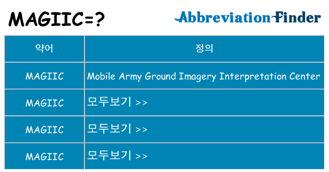 magiic 대 한 무엇을 서가