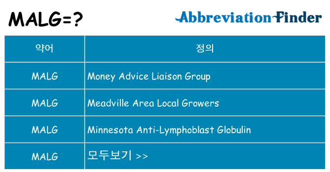 malg 대 한 무엇을 서가
