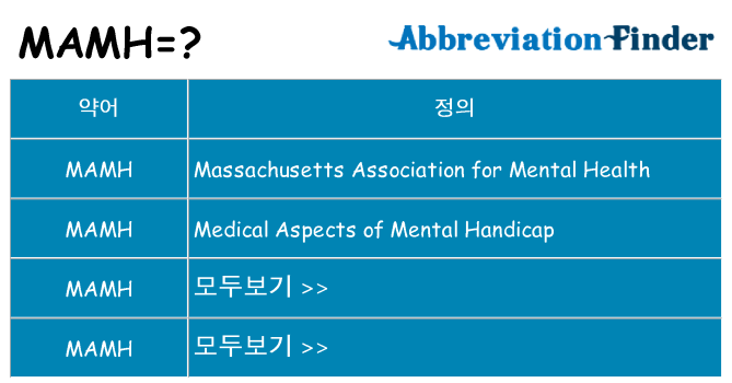 mamh 대 한 무엇을 서가