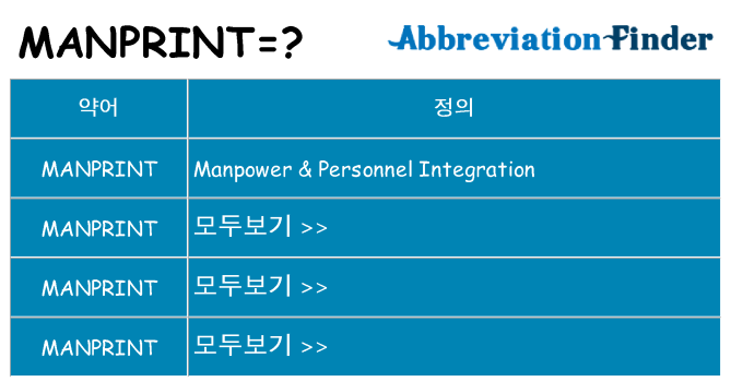 manprint 대 한 무엇을 서가