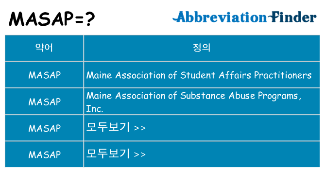 masap 대 한 무엇을 서가