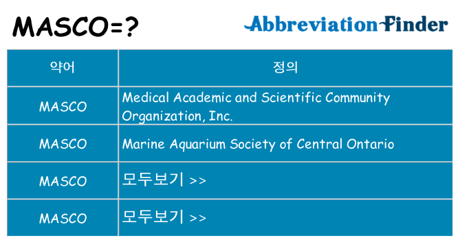 masco 대 한 무엇을 서가