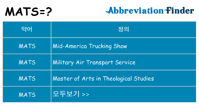 mats 대 한 무엇을 서가