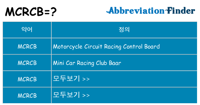 mcrcb 대 한 무엇을 서가