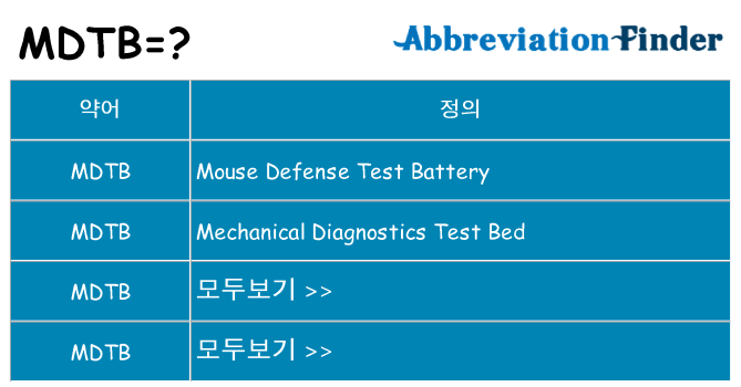 mdtb 대 한 무엇을 서가