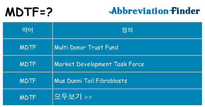 mdtf 대 한 무엇을 서가