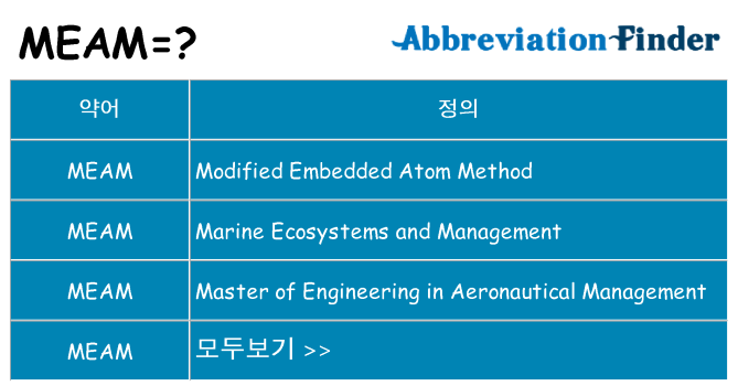 meam 대 한 무엇을 서가