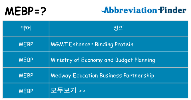 mebp 대 한 무엇을 서가