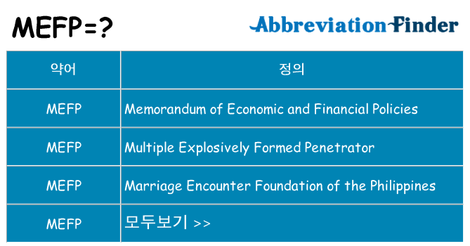 mefp 대 한 무엇을 서가