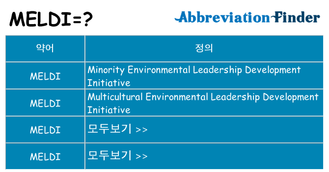 meldi 대 한 무엇을 서가