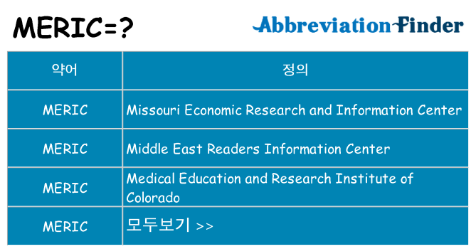 meric 대 한 무엇을 서가