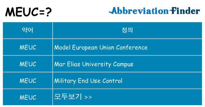 meuc 대 한 무엇을 서가