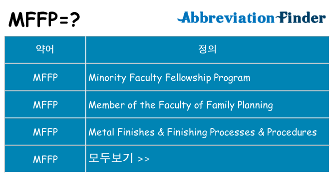 mffp 대 한 무엇을 서가