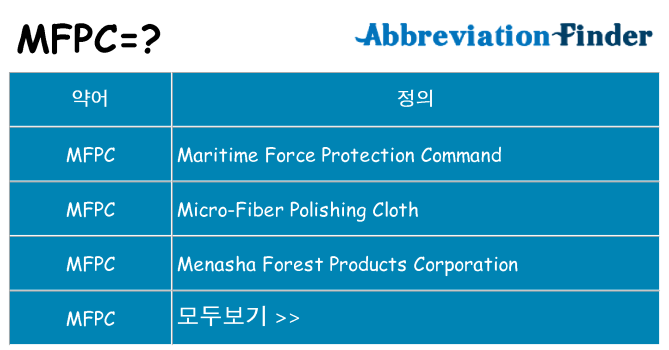 mfpc 대 한 무엇을 서가