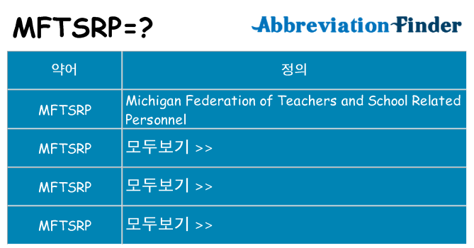 mftsrp 대 한 무엇을 서가