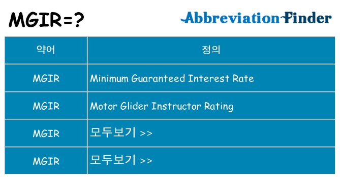 mgir 대 한 무엇을 서가
