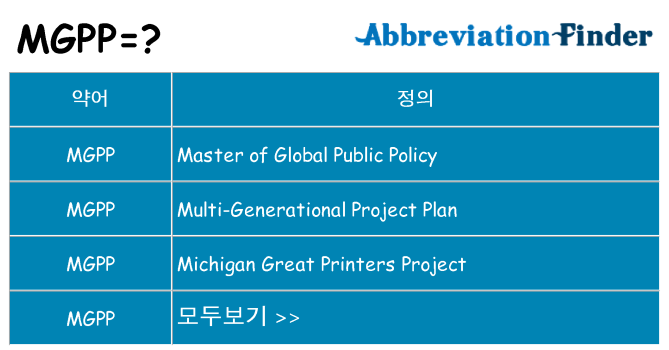 mgpp 대 한 무엇을 서가