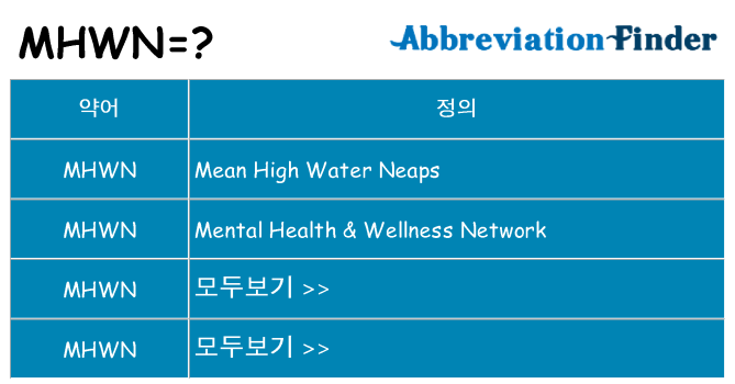 mhwn 대 한 무엇을 서가
