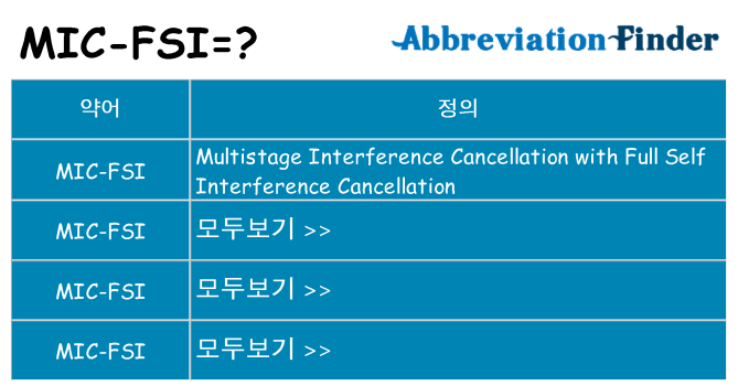 mic-fsi 대 한 무엇을 서가