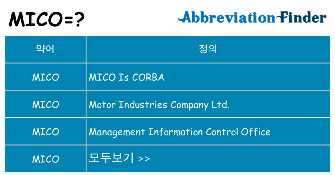 mico 대 한 무엇을 서가