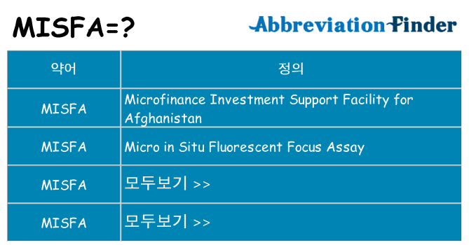 misfa 대 한 무엇을 서가
