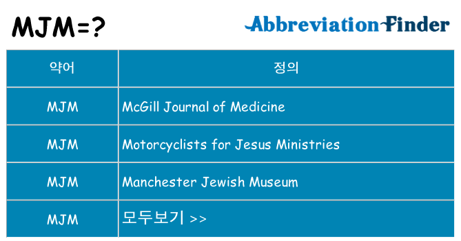 mjm 대 한 무엇을 서가