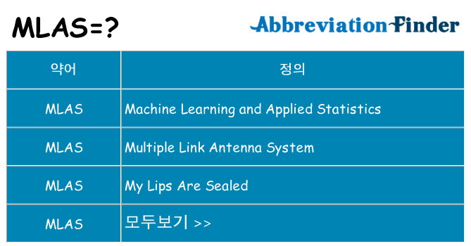mlas 대 한 무엇을 서가