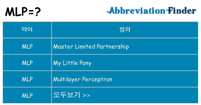 mlp 대 한 무엇을 서가