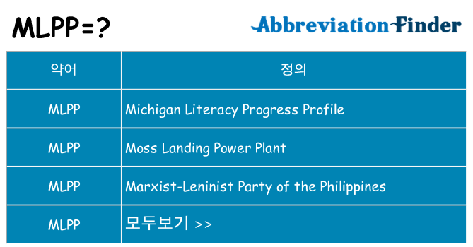 mlpp 대 한 무엇을 서가