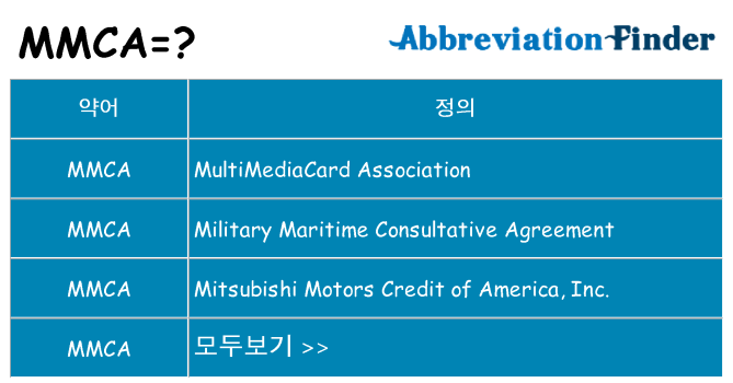 mmca 대 한 무엇을 서가