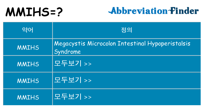 mmihs 대 한 무엇을 서가