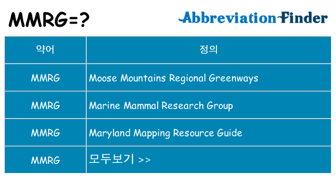 mmrg 대 한 무엇을 서가