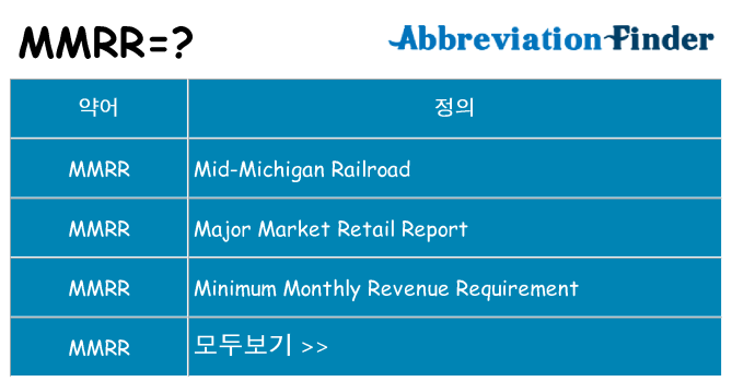 mmrr 대 한 무엇을 서가