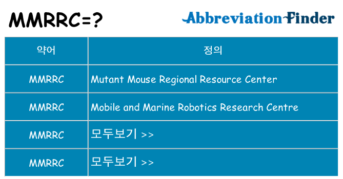 mmrrc 대 한 무엇을 서가