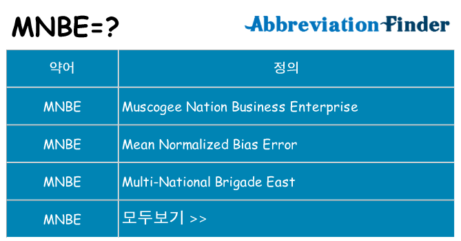 mnbe 대 한 무엇을 서가