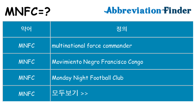 mnfc 대 한 무엇을 서가