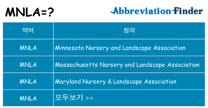 mnla 대 한 무엇을 서가