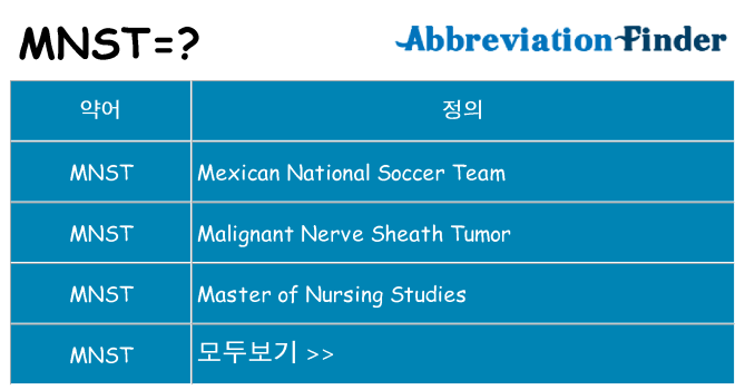 mnst 대 한 무엇을 서가