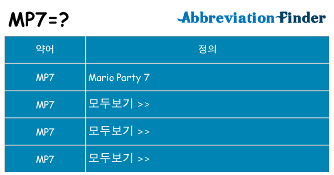 mp7 대 한 무엇을 서가