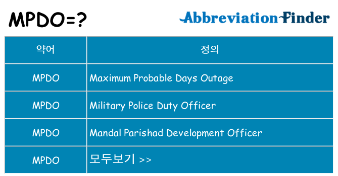 mpdo 대 한 무엇을 서가