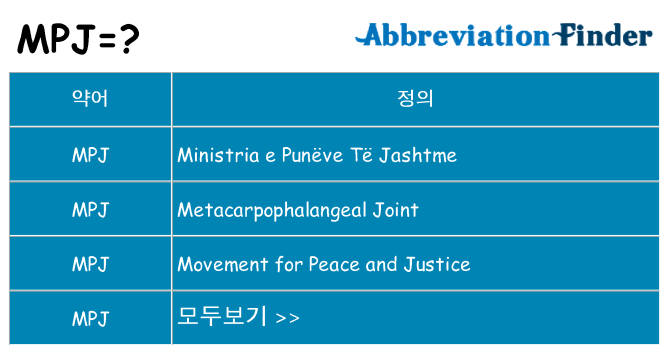 mpj 대 한 무엇을 서가
