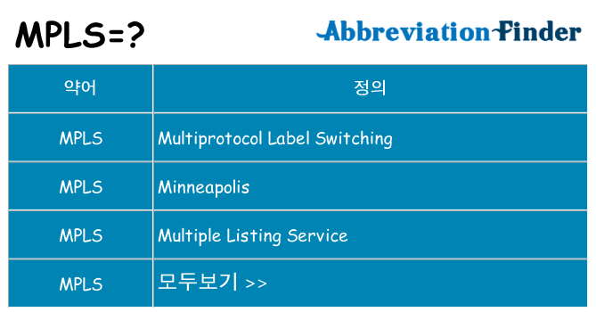 mpls 대 한 무엇을 서가