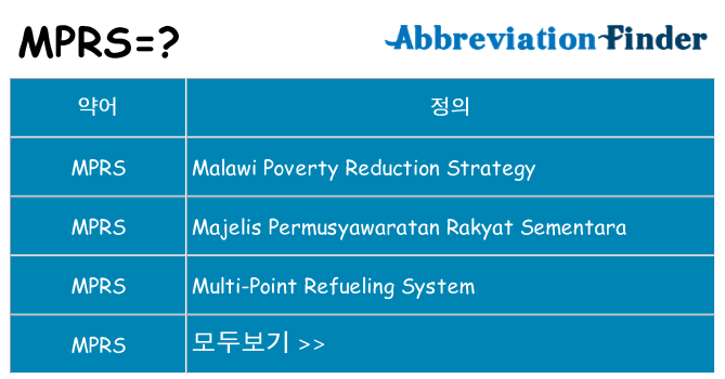 mprs 대 한 무엇을 서가