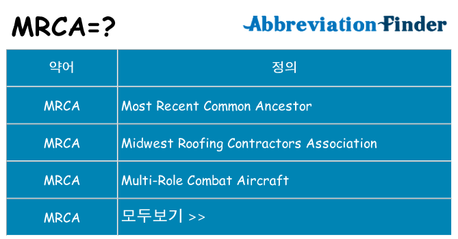 mrca 대 한 무엇을 서가
