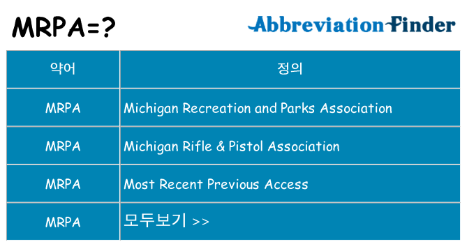 mrpa 대 한 무엇을 서가