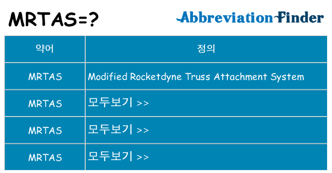 mrtas 대 한 무엇을 서가