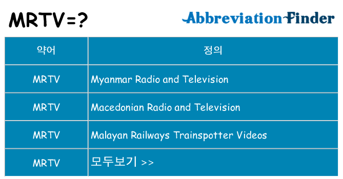 mrtv 대 한 무엇을 서가