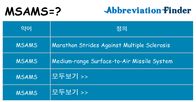 msams 대 한 무엇을 서가