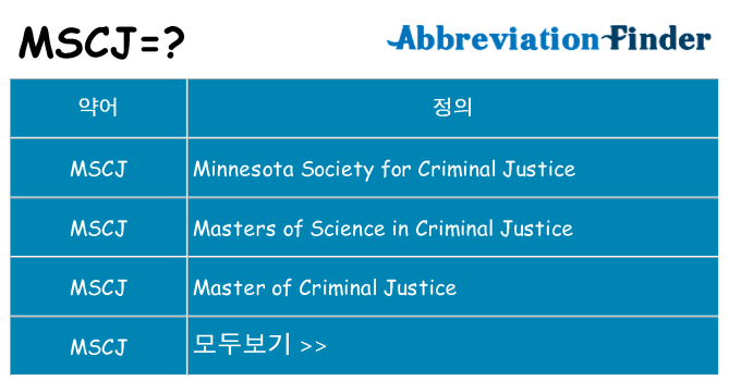 mscj 대 한 무엇을 서가