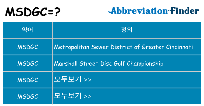 msdgc 대 한 무엇을 서가